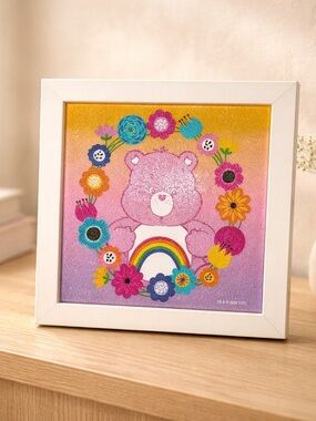 2024 Cheer Bear 6x6 Framed Textured Pop Art Picture